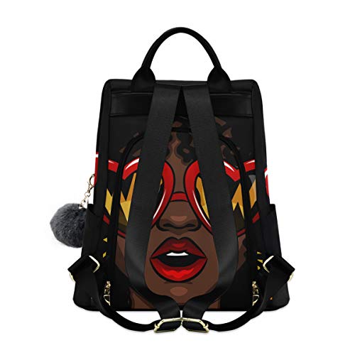 Image of ALAZA Afro African American Woman Backpack Purse for Women Anti Theft Fashion Back Pack Shoulder Bag