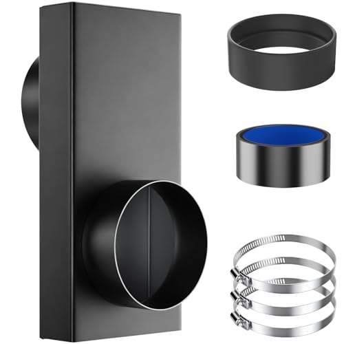 Periscope Dryer Vent 0-5 Telescoping Dryer Vent Stainless Steel Adjustable Tight Space Low Profile Dryer Vent Connector Kit Flat Exhaust Duct Hose Close to the Wall Space-saving Replacement Vents
