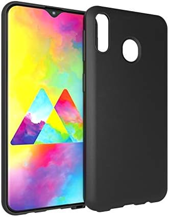 Soezit Plain Flexible Pudding Back Cover for Samsung Galaxy A20s - Matte Black Case