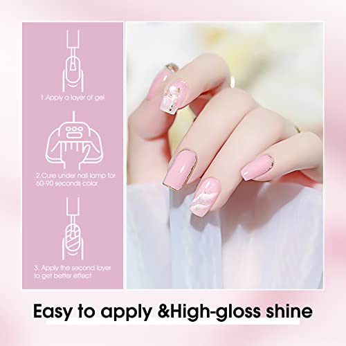Venalisa Gel Nail Polish, 12Ml Nude Pink Color Soak Off Uv Led Nail Gel Polish Nail Art Starter Manicure Salon Diy At Home, 0.43 Oz #TOP5