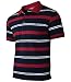 Produktbild Soltice Herren Polo Shirts Kurzarm, Gestreifte Polohemden mit Brusttasche, Blousonshirts, T-Shirt aus Baumwolle-Mix (M bis 3XL) (2XL, [A1] Bordeaux 100)