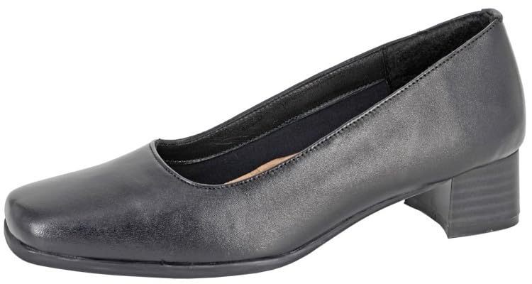 Escarpins en cuir premium à bout carré avec mousse confort