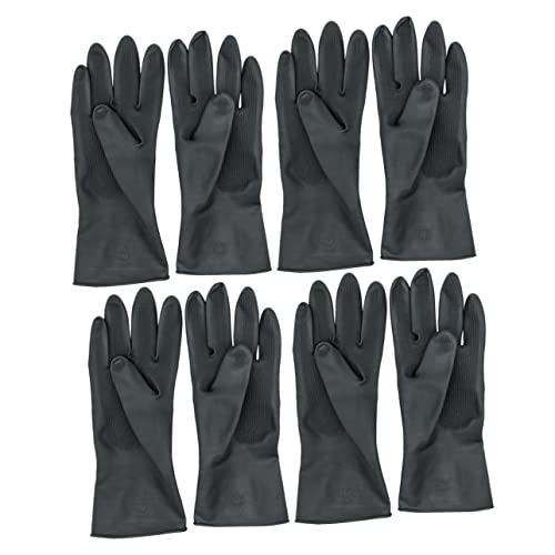COLLBATH Hair Dyeing Gloves Protective 4 Pairs Waterproof Long Salon Barber Rubber Skid-resistant for Home and Garden