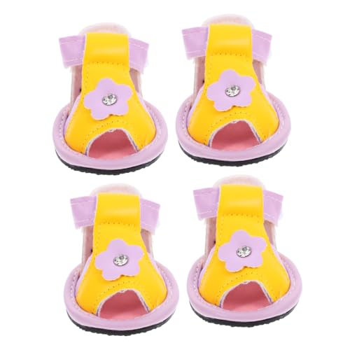 HOMOBABE 4 Sandalias para Perros Botines para Perros Pequeños Zapatos para Perros Pequeños Botas para Pavimento Caliente Zapatos para Perros Sandalias para Perros Zapatos para