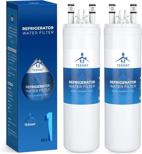 TEEHAY WF3CB Refrigerator Water Filter Compatible with Frigidaire PureSource3 242086201 PS3412266 Frigidaire FFSS2625TS FFHS2611LB FFHS2611PF FFSS2615TS LFSS2612TP FGUS2642LF 2 Pack