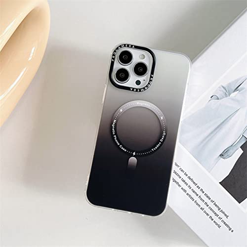 Carcasa translúcida magnética de color degradado negro exclusiva para iPhone 11 Pro