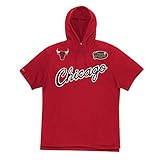 Mitchell & Ness Chicago Bulls Gameday Short Sleeve NBA Sudadera con capucha Rojo, Chicago
