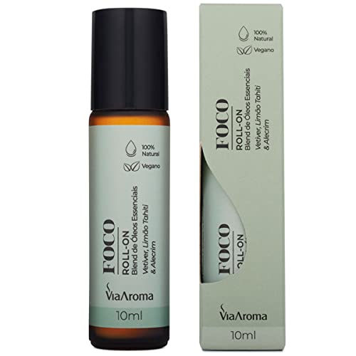 Blend Roll-On Foco Com Óleos Essenciais de Vetiver, Limão Tahiti e Alecrim - O Blend Perfeito Para M