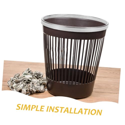 JECOMPRIS Plastic Pressure Ring Accessory for Round Waste Basket Silver Trash Can Lid Securing Ring Durability Enhancement for Home Office Public Spaces - Thumbnail 7