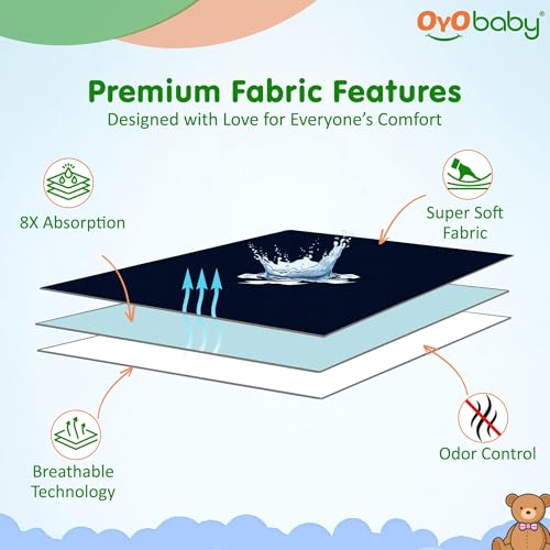OYO BABY - Quickly Dry Super Soft Waterproof and Reusable Mat/Underpad/Absorbent Sheets/Mattress Protector