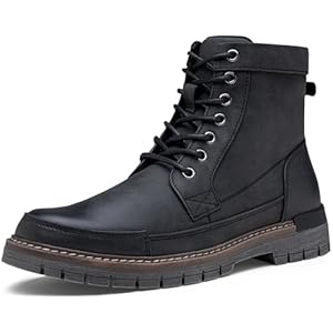 Jousen Mens Boots Casual Motorcycle Boot for Men Chukka Zipper Combat Botas Para Hombre Fashion