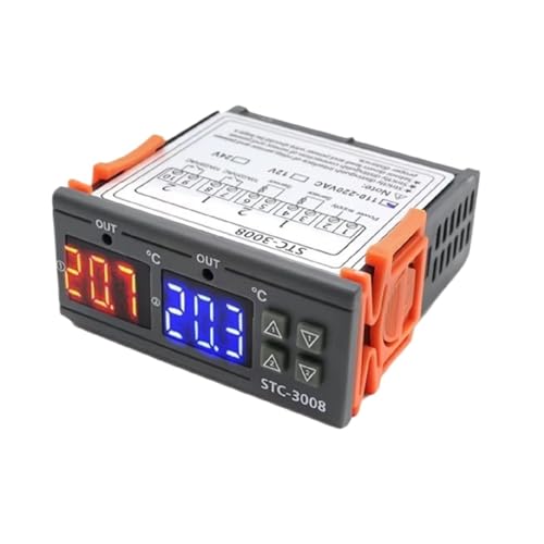 Contrôleur STC-3028 24V avec double affichage pour réguler température et humidité