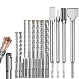 YOTINO SDS PLUS Bohrer und Meißel Set ink 8x Steinbohrer...