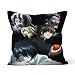 Housse de Coussin taie ，Anime Death Note，Menace de Mort Taies d'oreillers Home Chambre Coussin décoratif Taille 16x16 Pouces 40x40cm taie d'oreiller