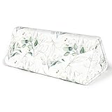 NPOOYI Sunglasses Case, Foldable Glasses Case, Magnetic PU Leather Hard Shell Folding Eyeglass Holder Box, Collapsible Unisex for Women Men, Eucalyptus Leaves