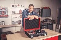 Original Einhell Koffer E-Box M55/40 (für universelle Aufbewahrung von Werkzeug und Zubehör, 550x400x150 mm, weiches Schaumstoff-Innenfutter, spritzwassergeschütztes Design, max. 30 kg Zuladung) – Ansicht 2