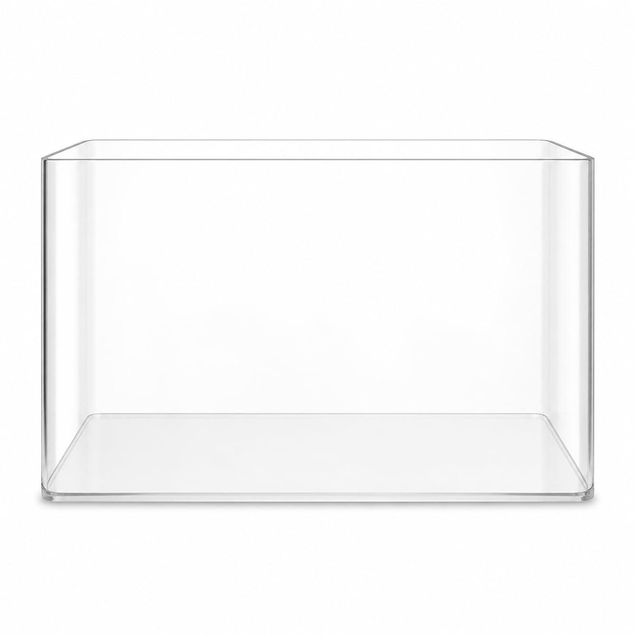 Aquarium Acrylique Incassable Bureau, 45cm x 22cm x 24cm | Forme rectangulaire, Récipient en plastique, Sur petite table, Pour amateurs poissons
