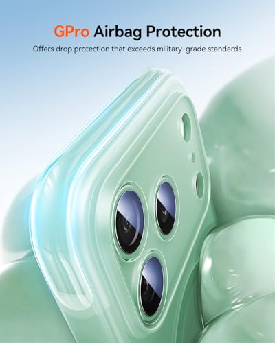 Gadged GPro Air for iPhone 17 Pro Max Case with Screen Protector, [Full Camera Protection] Fit for MagSafe, Mil-Grade Drop Tested, Shockproof Matte Cover for iPhone 17 Pro Max Phone Case 6.9'' Cyan — view 2