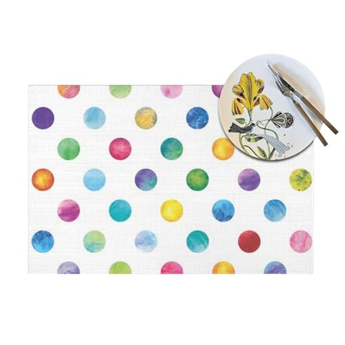 Sets de table tissés lavables antidérapants pour cuisine et extérieur