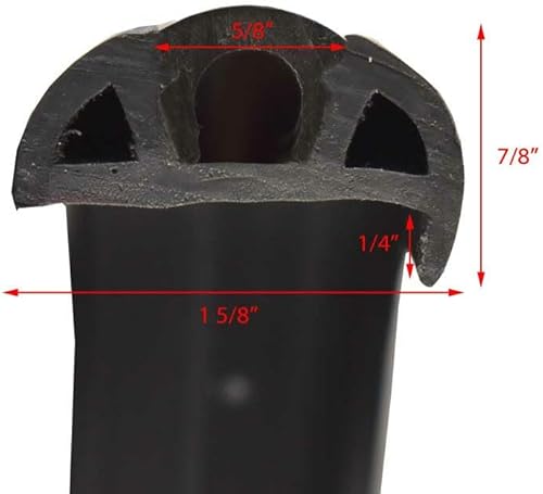 Miniatura 4 de Taco Boat Rub Rail NS-V11-9960BKA45D | SuproFlex 1 5/8 pulgadas con inserto (45 pies)