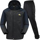 [ベンケ] 【大雨でも快適】 レインウェア 上下セット メンズ 登山 カッパ 防水 釣り アウトドア ジャケット レインコート (ブラック M)