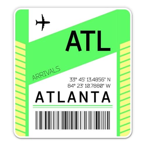 Squiddy Atlanta Airport Code ATL Luggage Tag Style - Vinyl