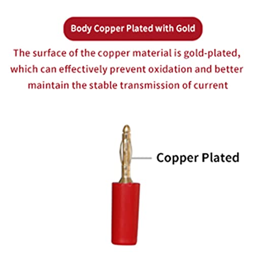 Image of Oumefar 20Pcs Speaker Banana Plugs Connector Mixed Colors Banana Plug Brass Jack Test Probes Connector Electrical Testing for Medical Equipment Speaker Amplifier