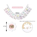 Daisy Monthly Milestone Photo Banner - Boho Daisy 1st Birthday Decor, Pastel Rainbow DaisyFirst Birthday 12 Month Photo Garland, Groovy One FirstBirthday Decoration for Girls - Image 2