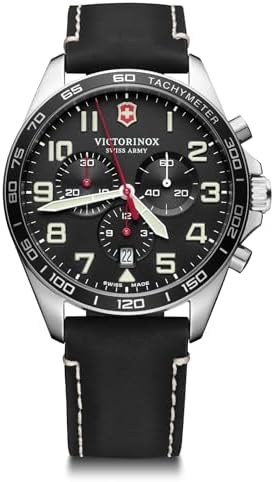 Victorinox Men’s Watch Fieldforce Chrono Ø 42 mm, Swiss Made, Analogue Quartz, Water-Resistant up to 100 m, Sapphire Glass