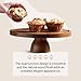 Acacia Wood Christmas Cake Stand with Dome Lid - 12in Round Holder, Holiday Hosting Essential for Thanksgiving and Christmas, 2-in-1 Festive Dessert Display & Charcuterie Board, Large Acrylic Dome Cover