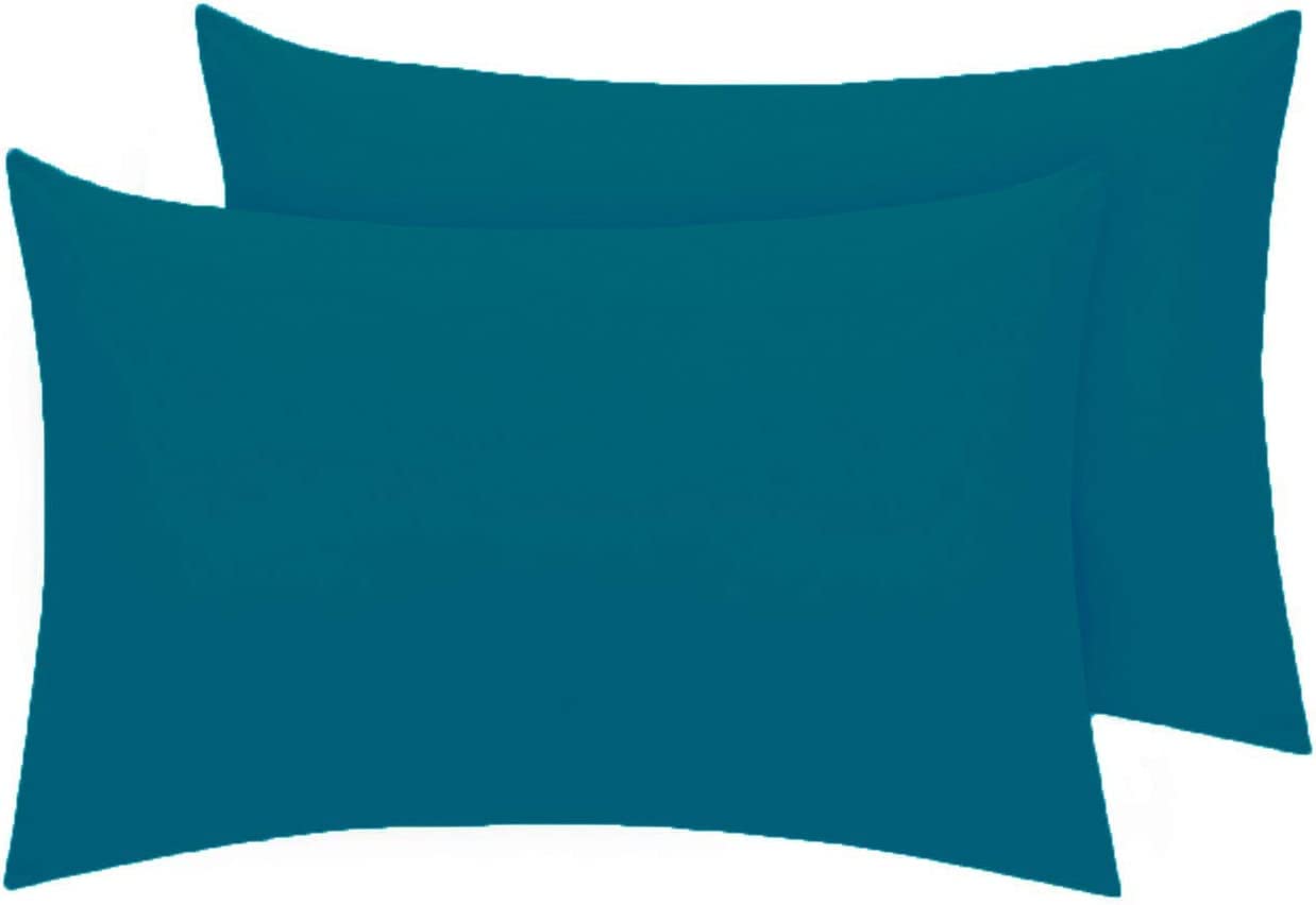 Comfy Nights Teal Pack Of 4 Pollycotton Plain Dyed Easy Iron Housewife Pillow Cases (Teal)