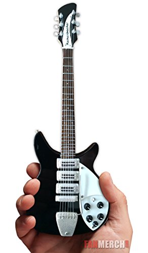 John Lennon Beatles Guitare Miniature à partir de l’ED Sullivan Show - Les Beatles, Paul McCartney, John Lennon, RIngo Starr, George Harrison John Lennon Beatles Guitare Miniature à partir de l'ED Sullivan Show – Image 3
