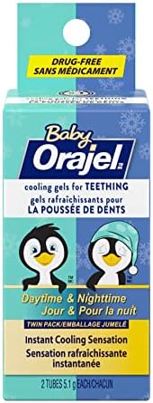 Baby Orajel Daytime and Nighttime Drug-Free Cooling Gels for Teething, 2 x 5.1 gram