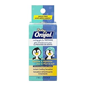 Baby Orajel Daytime and Nighttime Drug-Free Cooling Gels for Teething, 2 x 5.1 gram