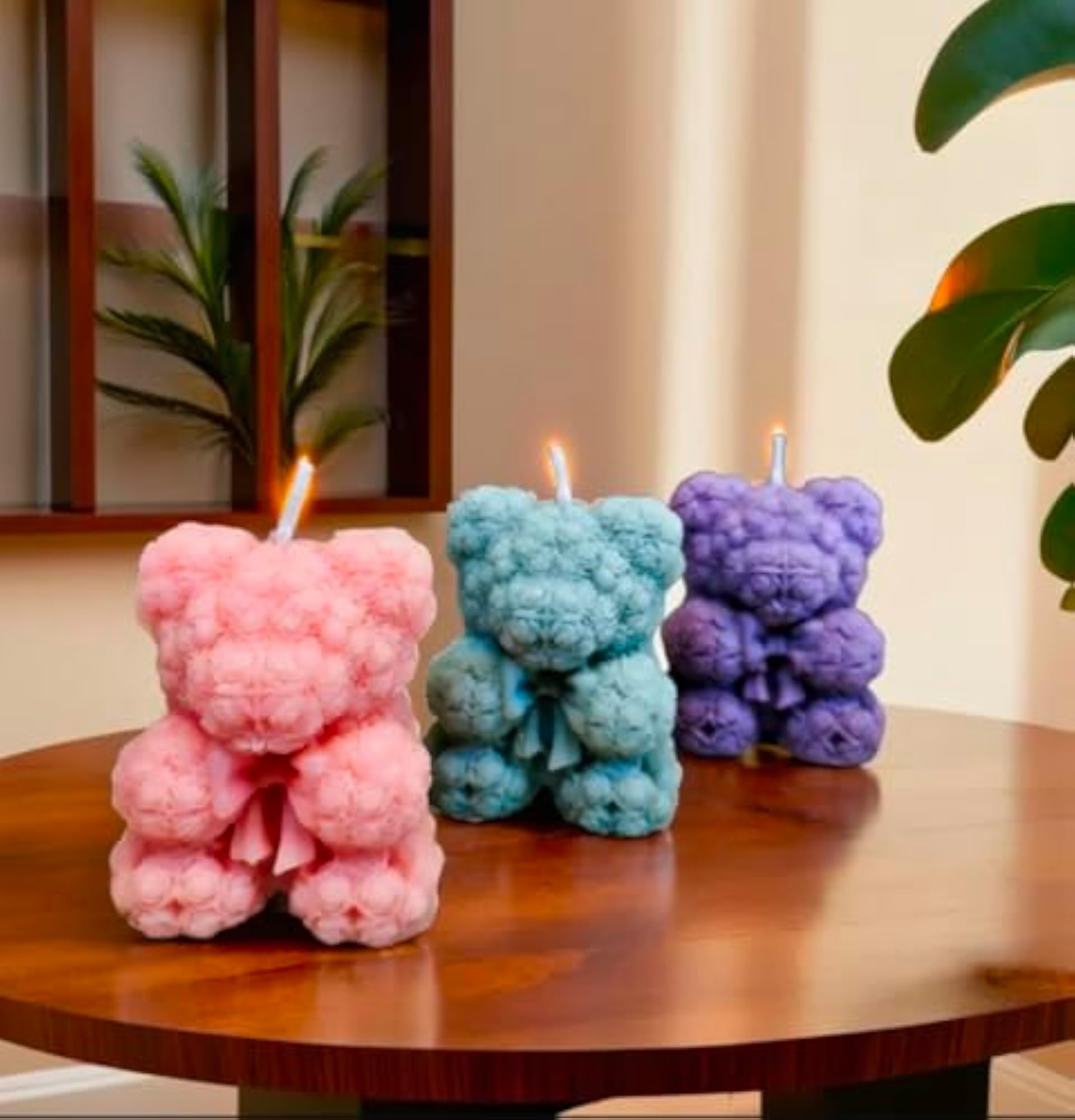 Rose Teddy Shaped Decorative Candle