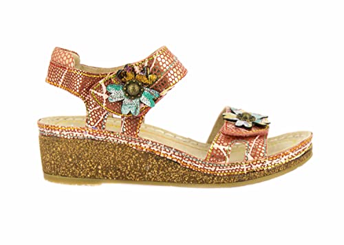 Laura Vita Facraho 01, Sandalias Peeptoe Mujer, Marrón Camel Camel, 39 EU