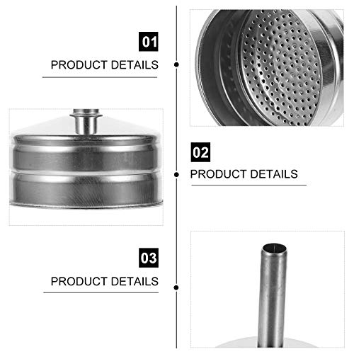 Filtro de café de aço inoxidável Hemoton Coador de café reutilizável, ferramenta de filtro de café (