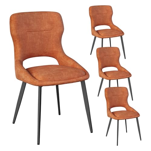 WOLTU Lot de 4 Chaises de Salle à Manger,Orange