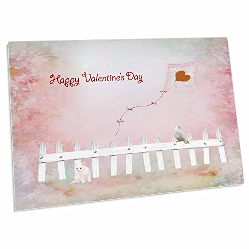 Alfombrilla de escritorio 3dRose diseño Heart Kite Flying miniatura 1