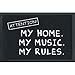 Produktbild Fussmatte Attention! My Home My Music My Rules! Fußabtreter Türmatte Fußmatte Schmutzmatte Schnutzfangmatte