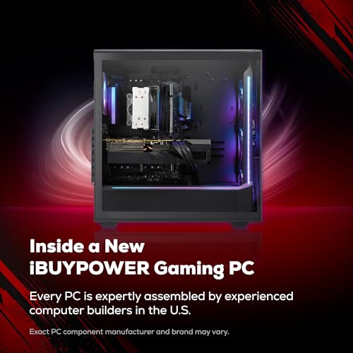 Image of iBUYPOWER Slate Gaming PC Desktop Computer AMD Ryzen 7 9700F CPU, AMD Radeon RX 9060 8GB GPU, 16GB DDR5 RGB 4800MHz RAM, 1TB NVMe SSD, Windows 11 Home, Gamer Keyboard and Mouse - SBA7R9601