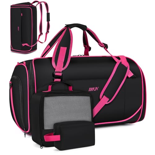 Convertible Garment Bag for Travel, 4-in-1 Backpack for Women Men, 3pcs 50L