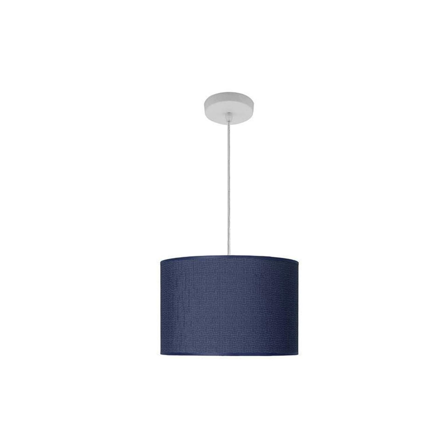 Suspension E27 bicolore blanc et bleu au design tendance 30 cm