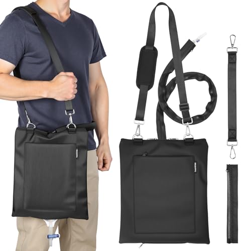 Hoomtree Urine Drainage Bag HolderPrivacy Cover for Foley Catheter or Urine Bagsw/Adjustable Strap Zipper DesignWaterproof & Machine Washablefor Urostomy & Foley Catheter Users up to 2000ml