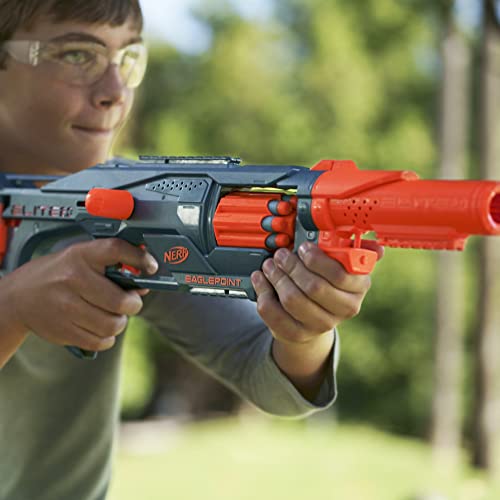 Image of Nerf Elite 2.0 Eaglepoint RD-8 Foam Dart Blaster, 8-Dart Drum, Detachable Scope and Barrel, 16 Darts, Bolt Action, Multicolor (Pack of 2)