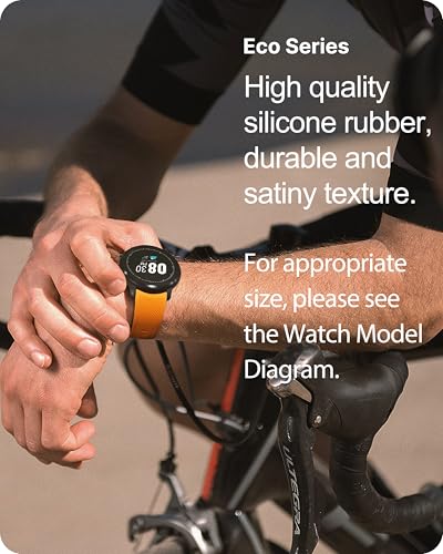 Image of Fullmosa 22mm 20mm 24mm Silicone Watch Bands No Gaps Compatible for Samsung Galaxy Watch 7 6 5 4 3,Galaxy Watch 46mm 42mm,Garmin