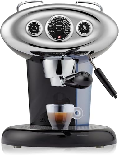 illy, Máquina de Café Iperespresso X7.1 para Café Espresso, Lanza de Vapor para Cappuccino, Apagado y Descalcificación Automática, Compatible con Cápsulas Iperespresso, Color Negro