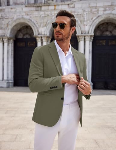 Image of COOFANDY Men's Casual Knit Blazer Two Button Lightweight Sport Coats Suit Jacket