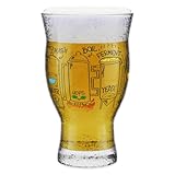 Homebrew Academy Crafty Beer Glass - Color Changing Print - Nucleated Bottom