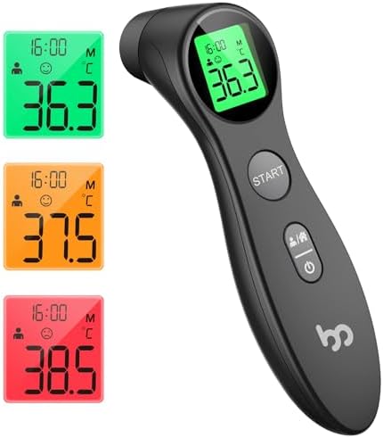 Thermomètre Frontal Bebe et Adultes Thermometre Medical Numérique sans